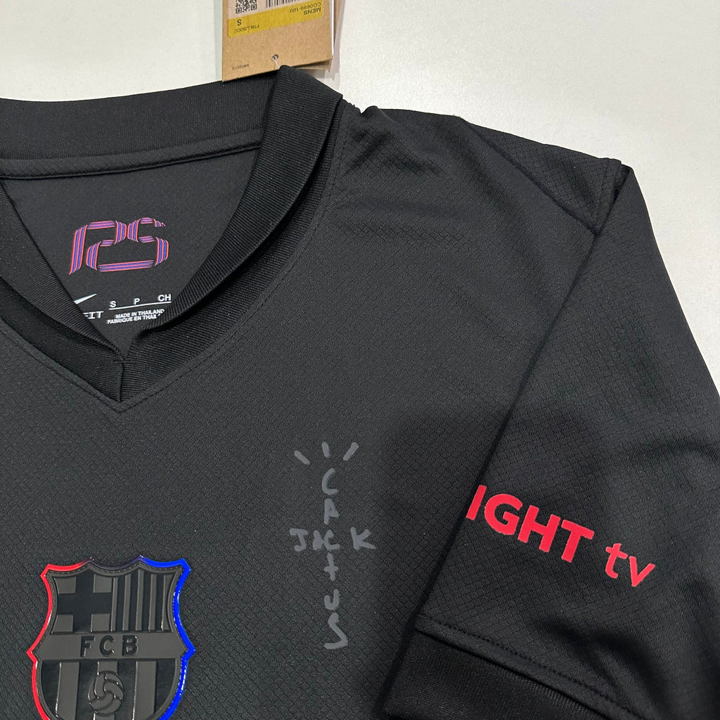 Camiseta FC Barcelona x Travis Scott Negra, 2ª Equipación
