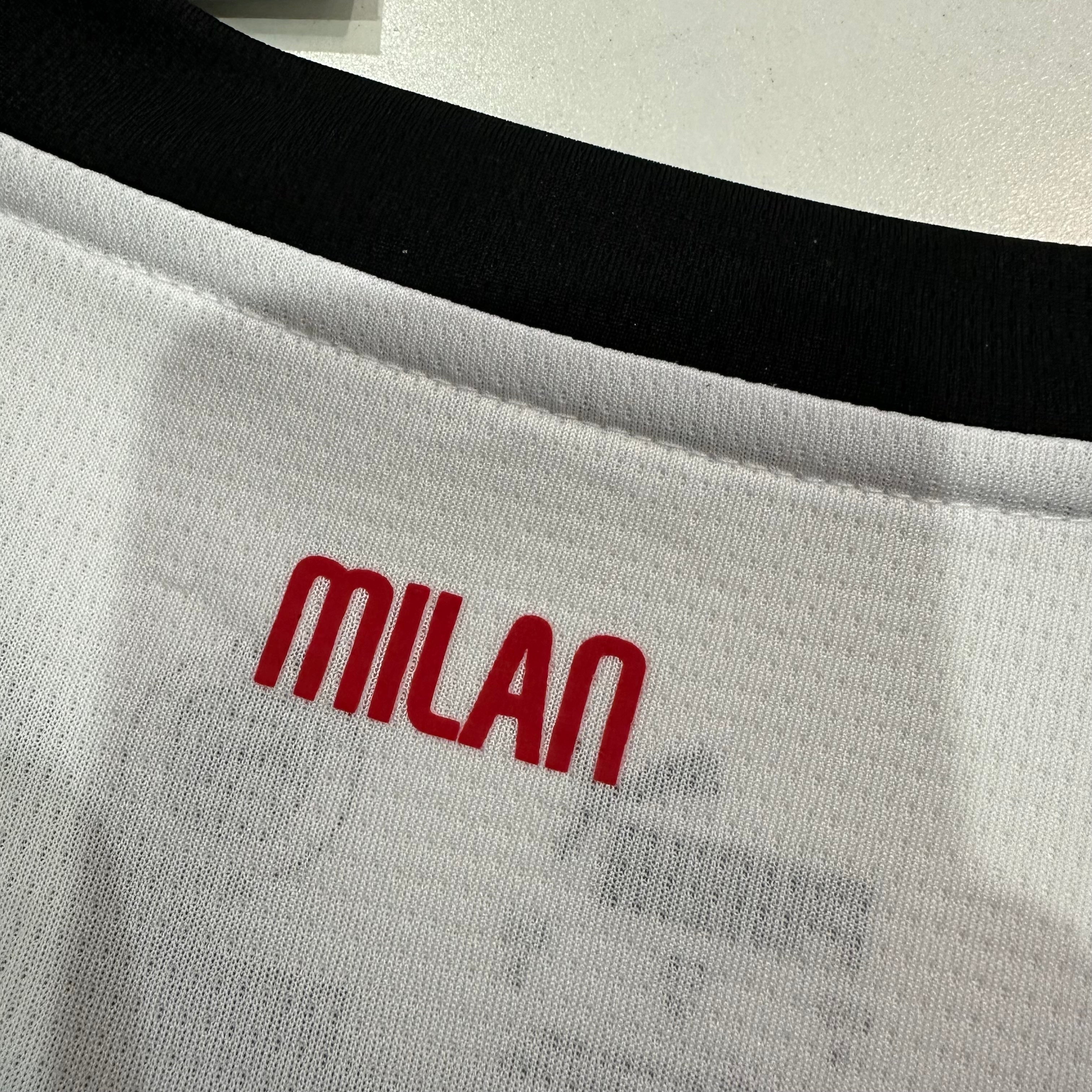 Camiseta AC Milan Segunda Equipación Blanca 25/26, Fan