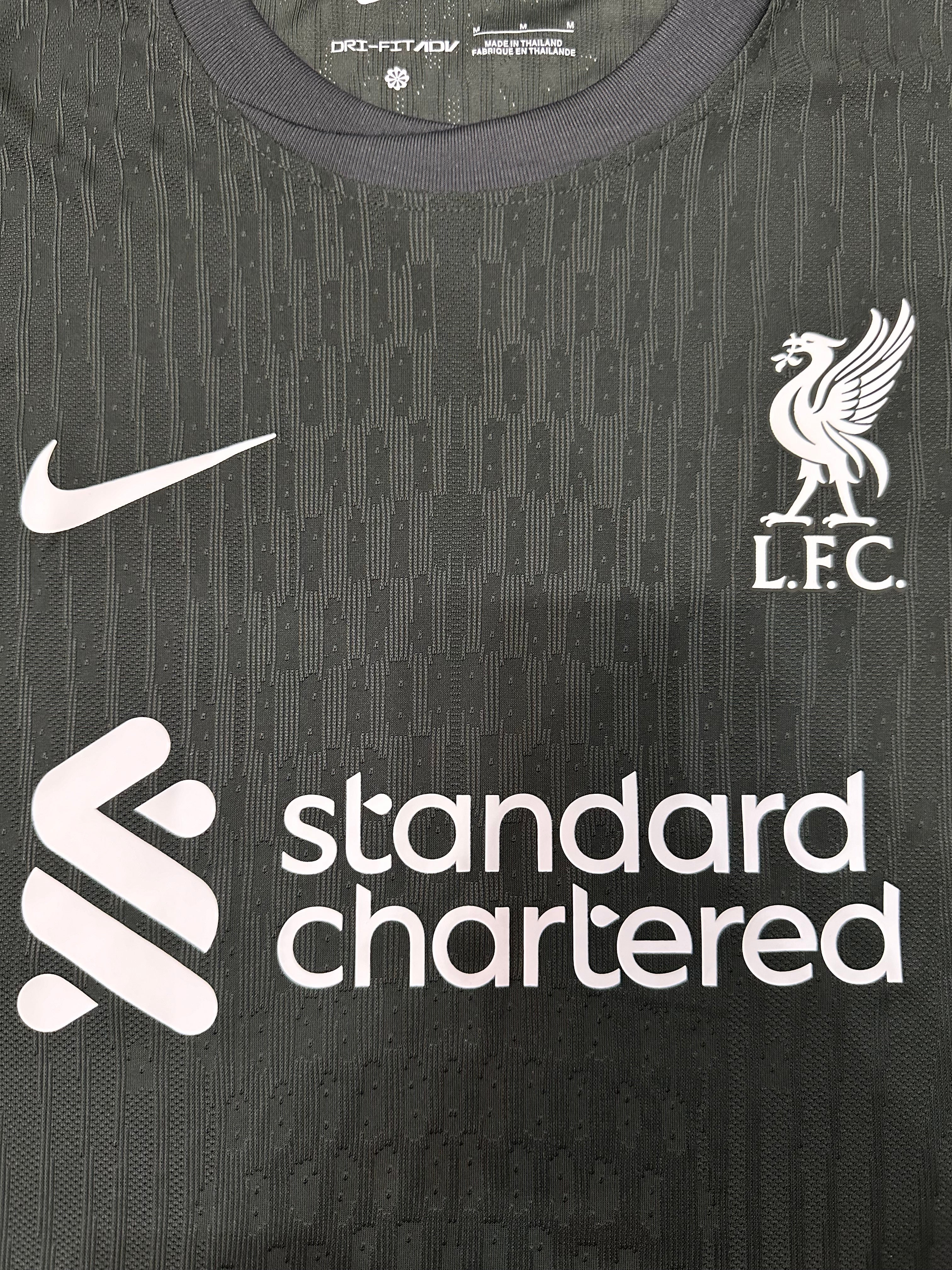 Camiseta Liverpool Negra Segunda Equipación 24/25, Player