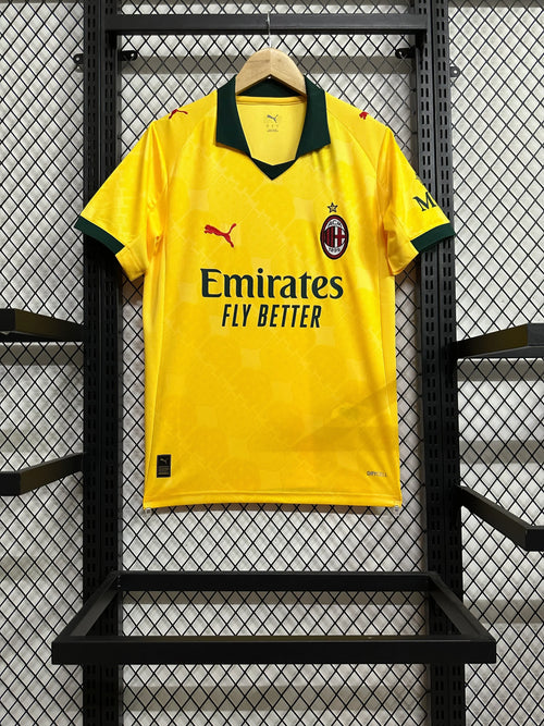 tercera equipacion del milan amarilla 25-26