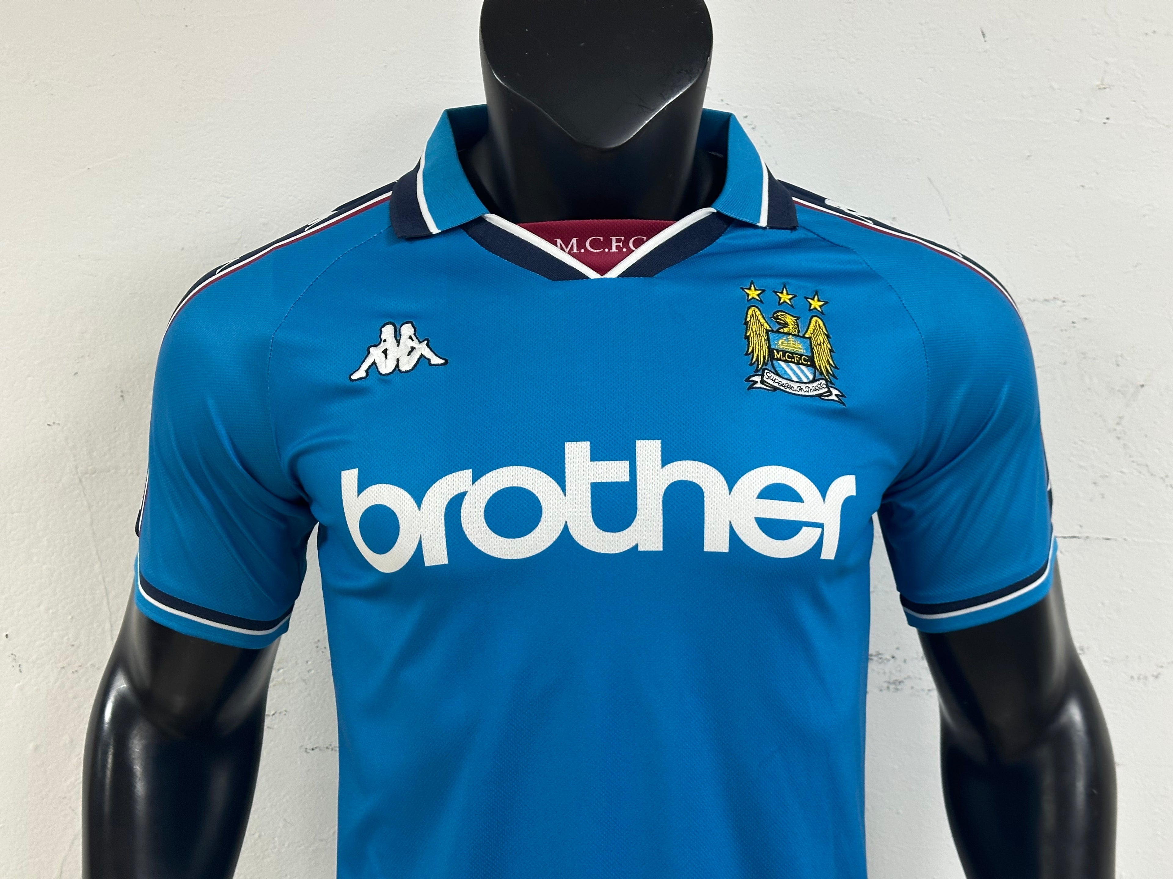 Camiseta Manchester City Primera Equipación Retro 97/98