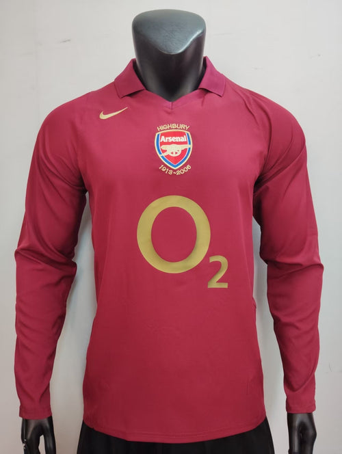 Camiseta Arsenal Primera Equipación Retro Manga Larga 05/06
