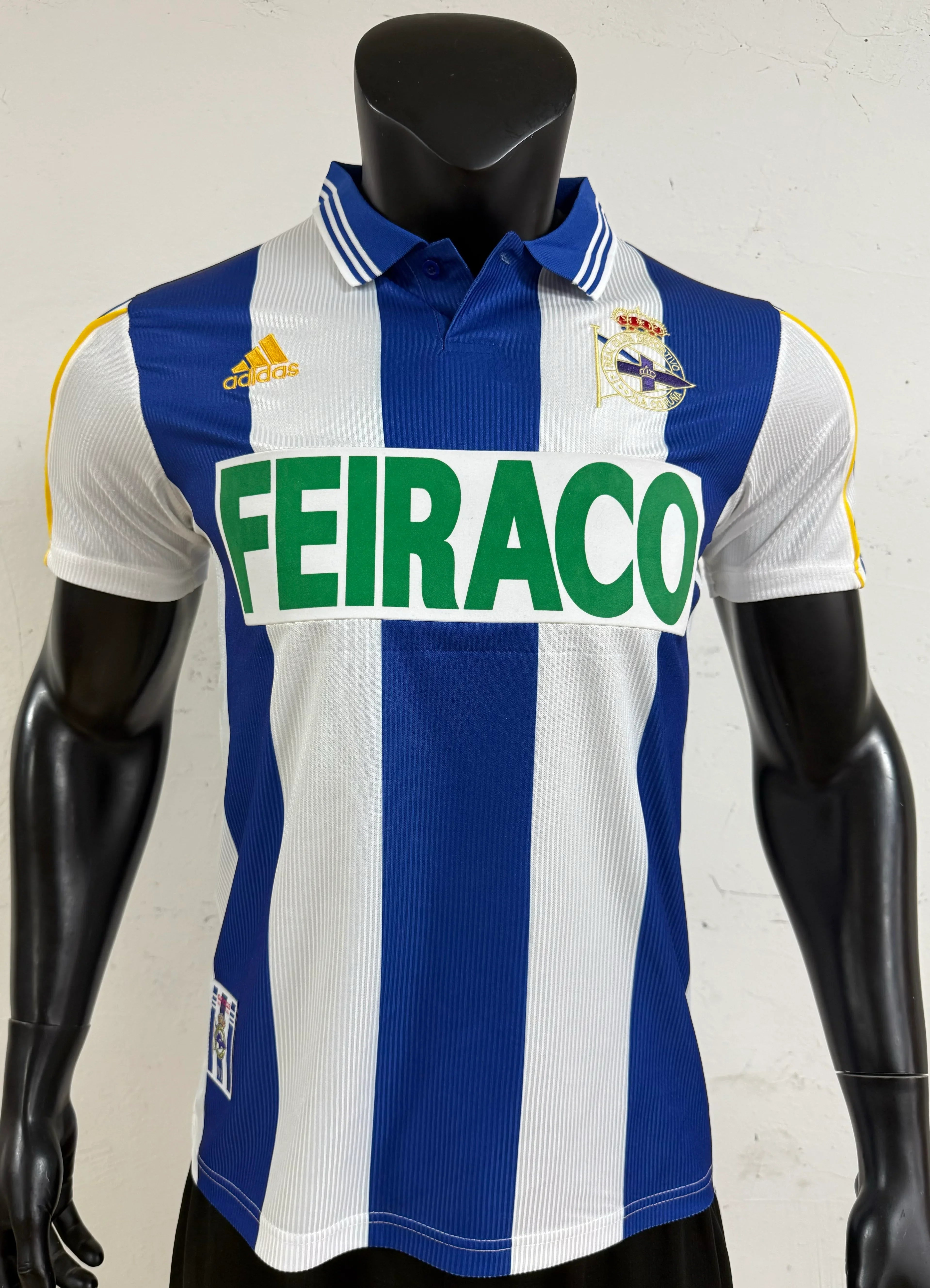 Camiseta Deportivo de la Coruña Primera Equipación Retro 99/00