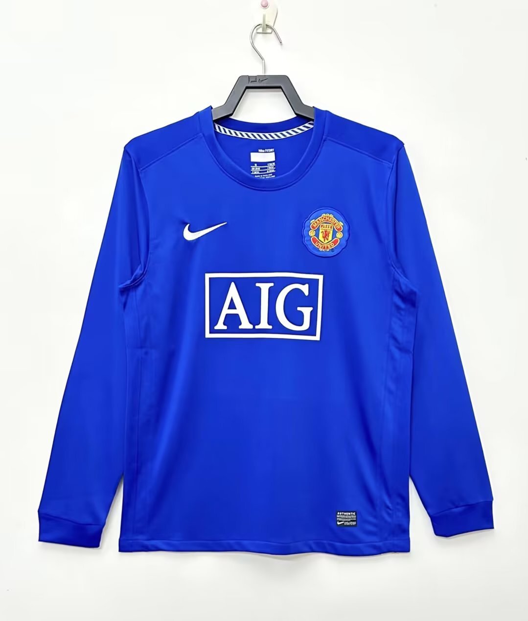 Camiseta Manchester United Segunda Equipación Retro Manga Larga 08/09
