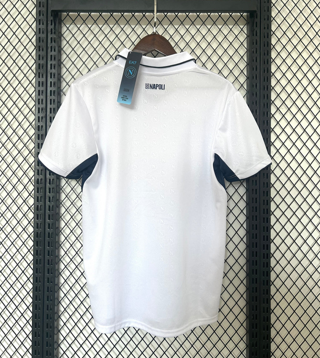 Camiseta Nápoles Segunda Equipación Blanca 25/26, Fan