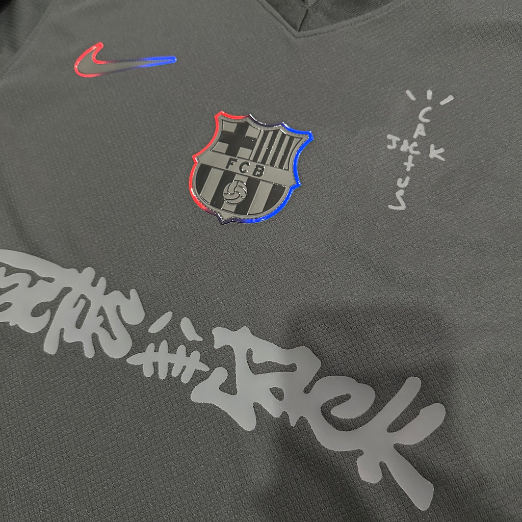 Camiseta FC Barcelona x Travis Scott Negra, 2ª Equipación