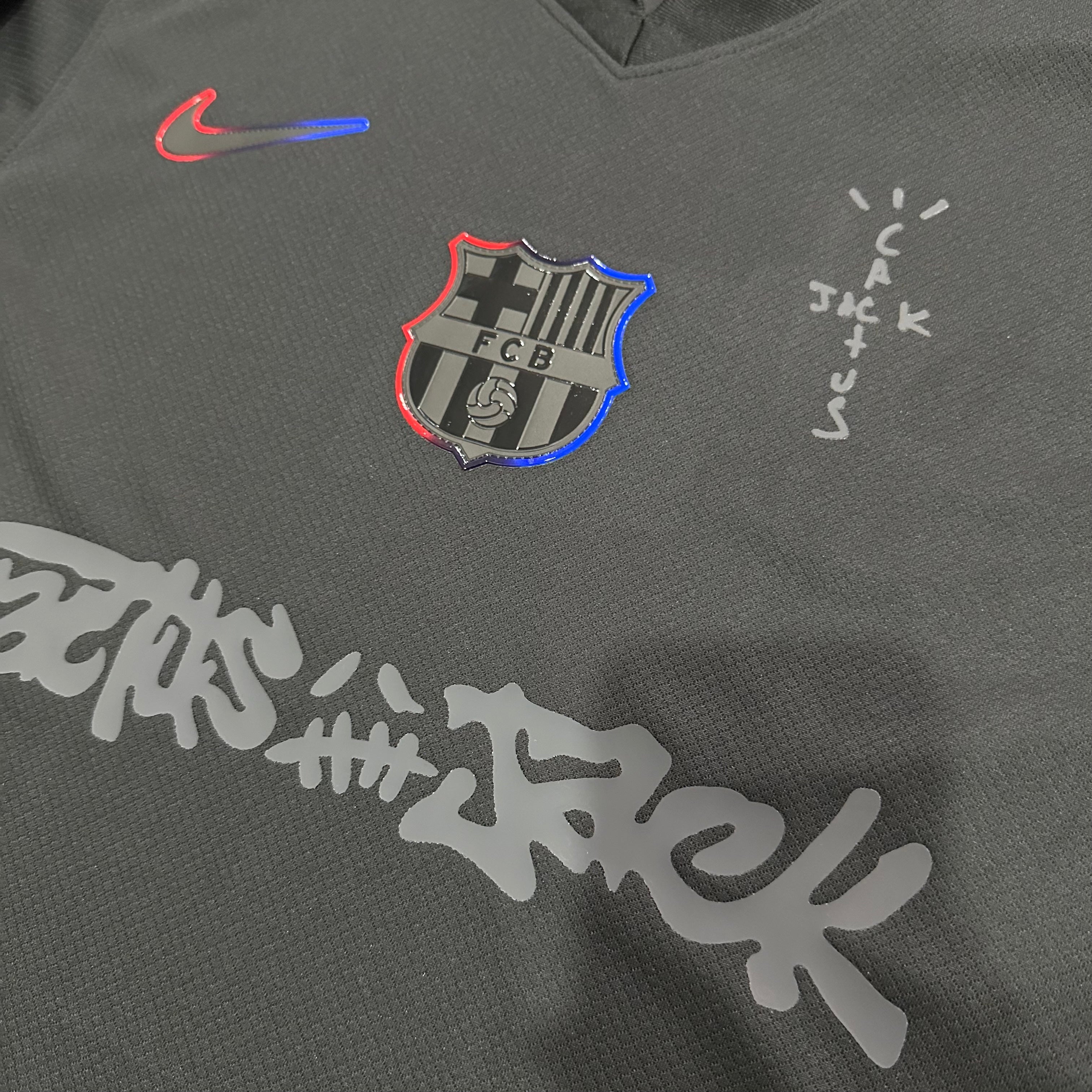 Camiseta FC Barcelona x Travis Scott Negra, 2ª Equipación