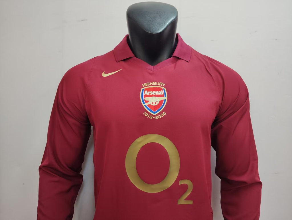 Camiseta Arsenal Primera Equipación Retro Manga Larga 05/06