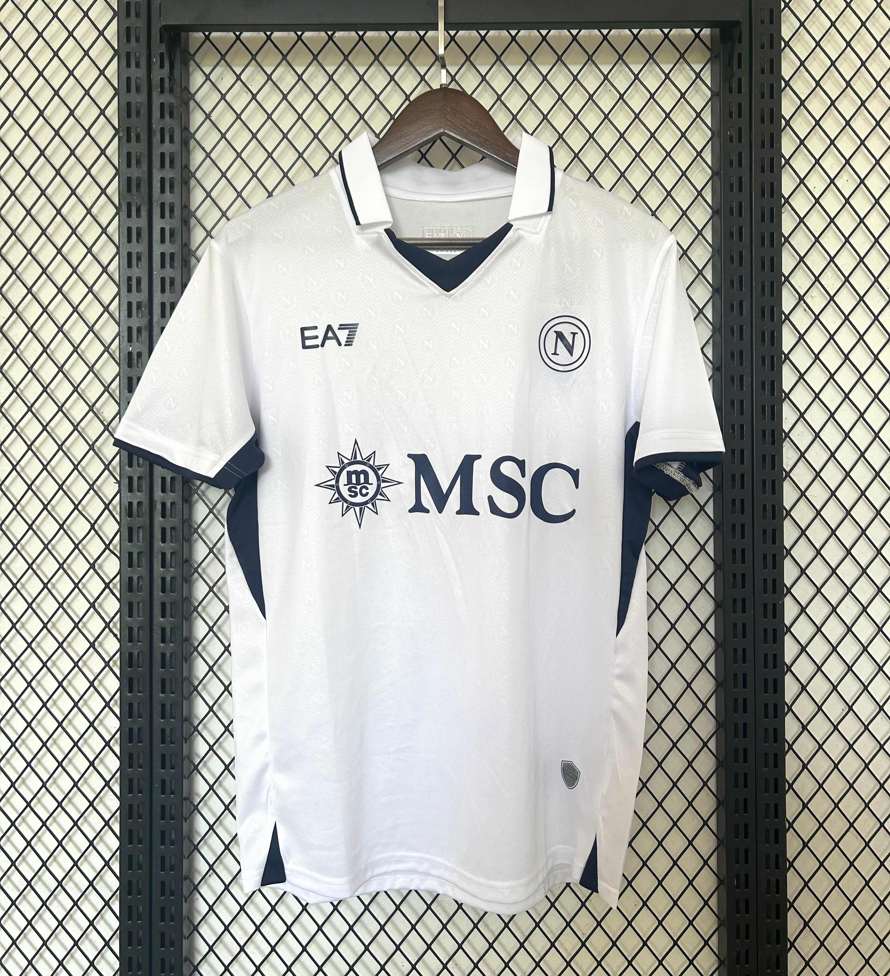 camiseta blanca napoles 24-25 segunda equipacion